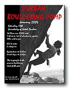 More information on Durban bouldering competition.